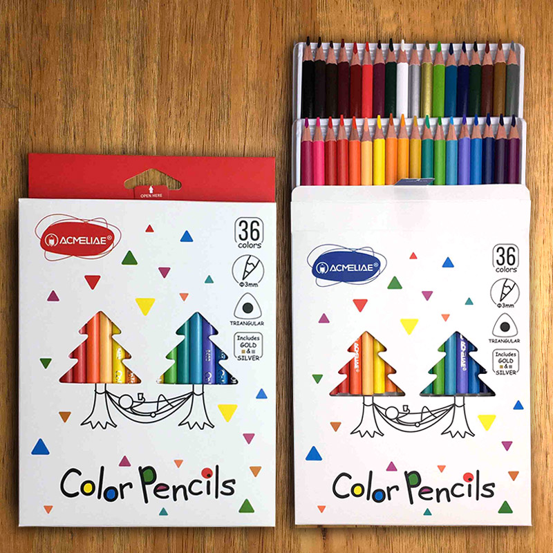 ACMELIAE 9402-36 color high quality triangular Color Pencil details Picture