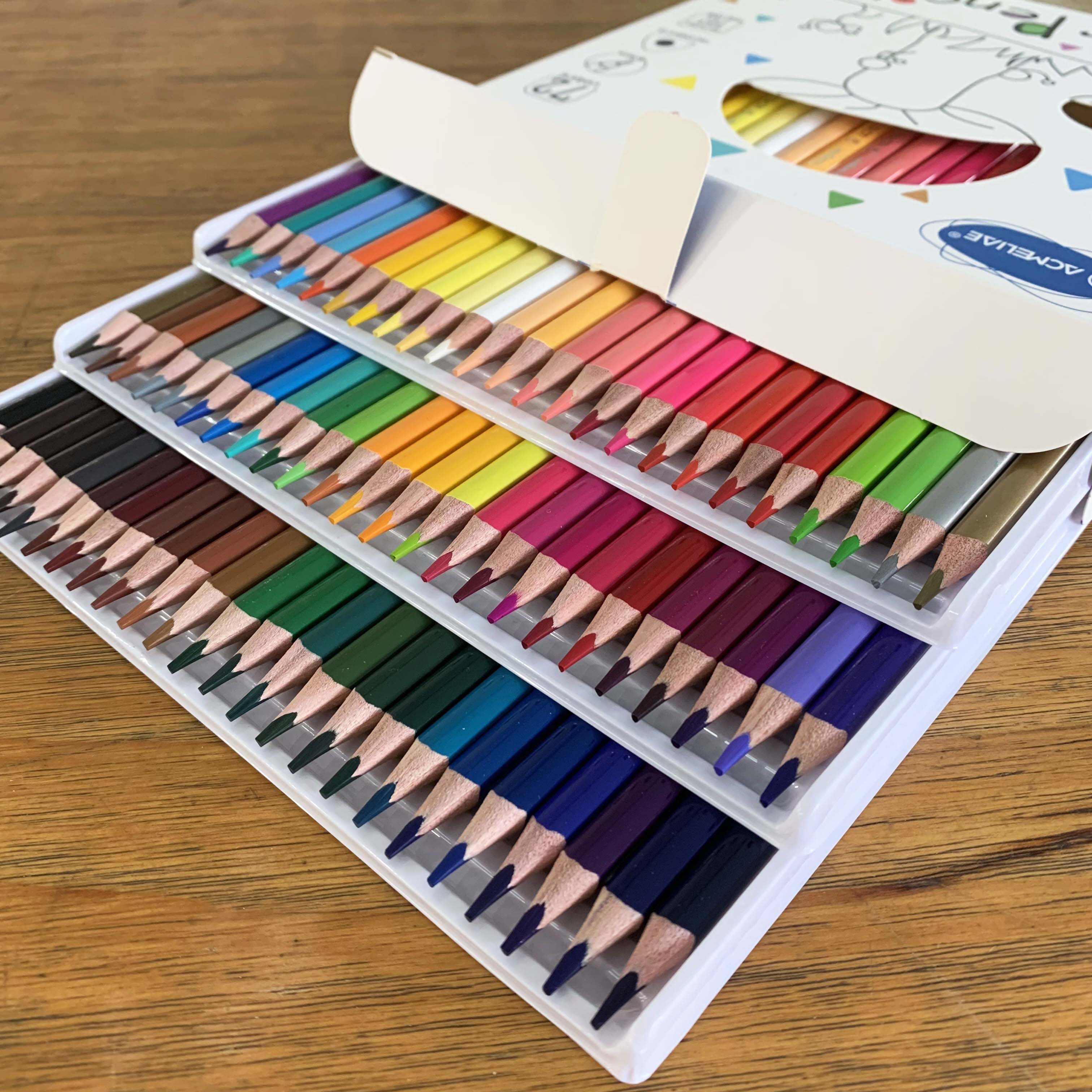 ACMELIAE 72 colors triangular Color Pencil, end cutting Application Scenario