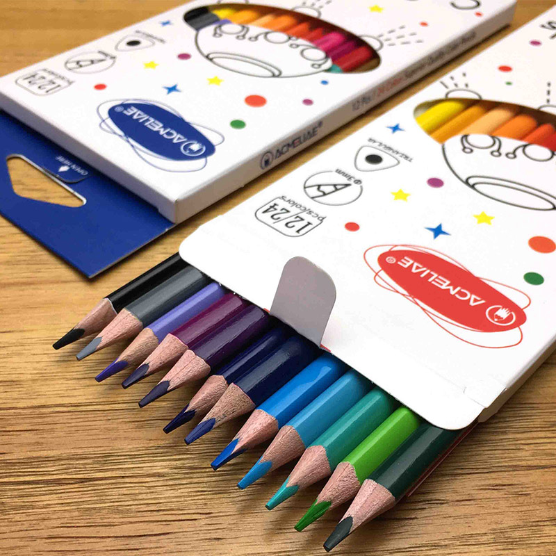 ACMELIAE12PCS/24C Super Quality Triangular Bi-Color Pencil Specification drawing