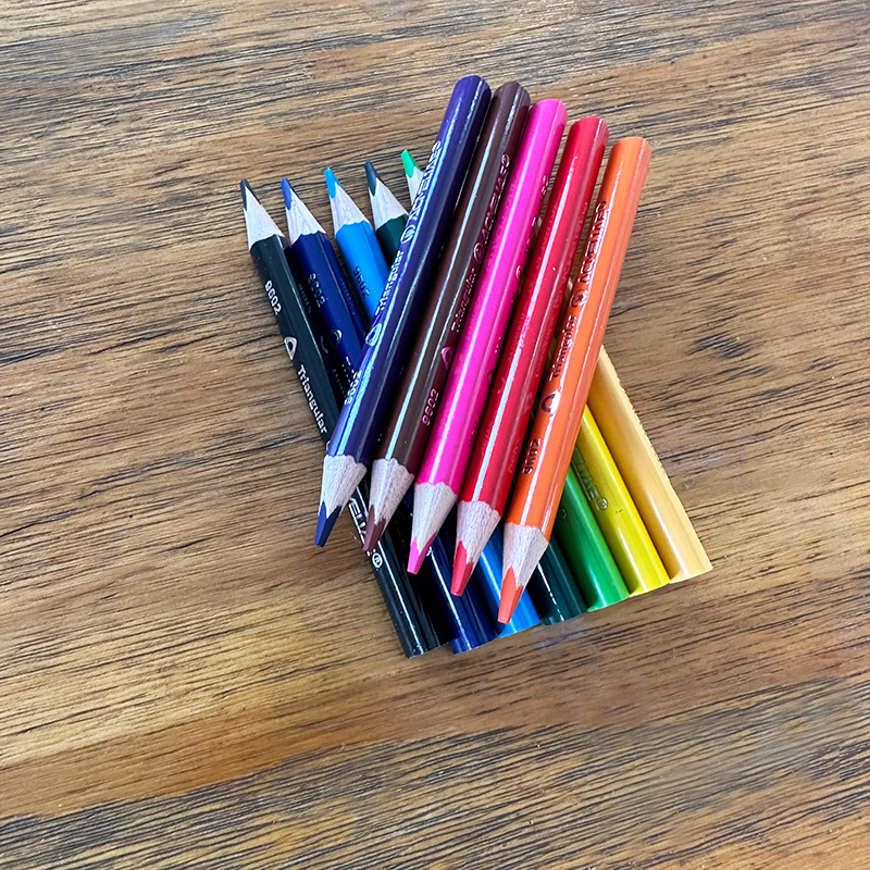 ACMELIAE 3.5" 12 Triangular color pencil, end cutting Specification drawing