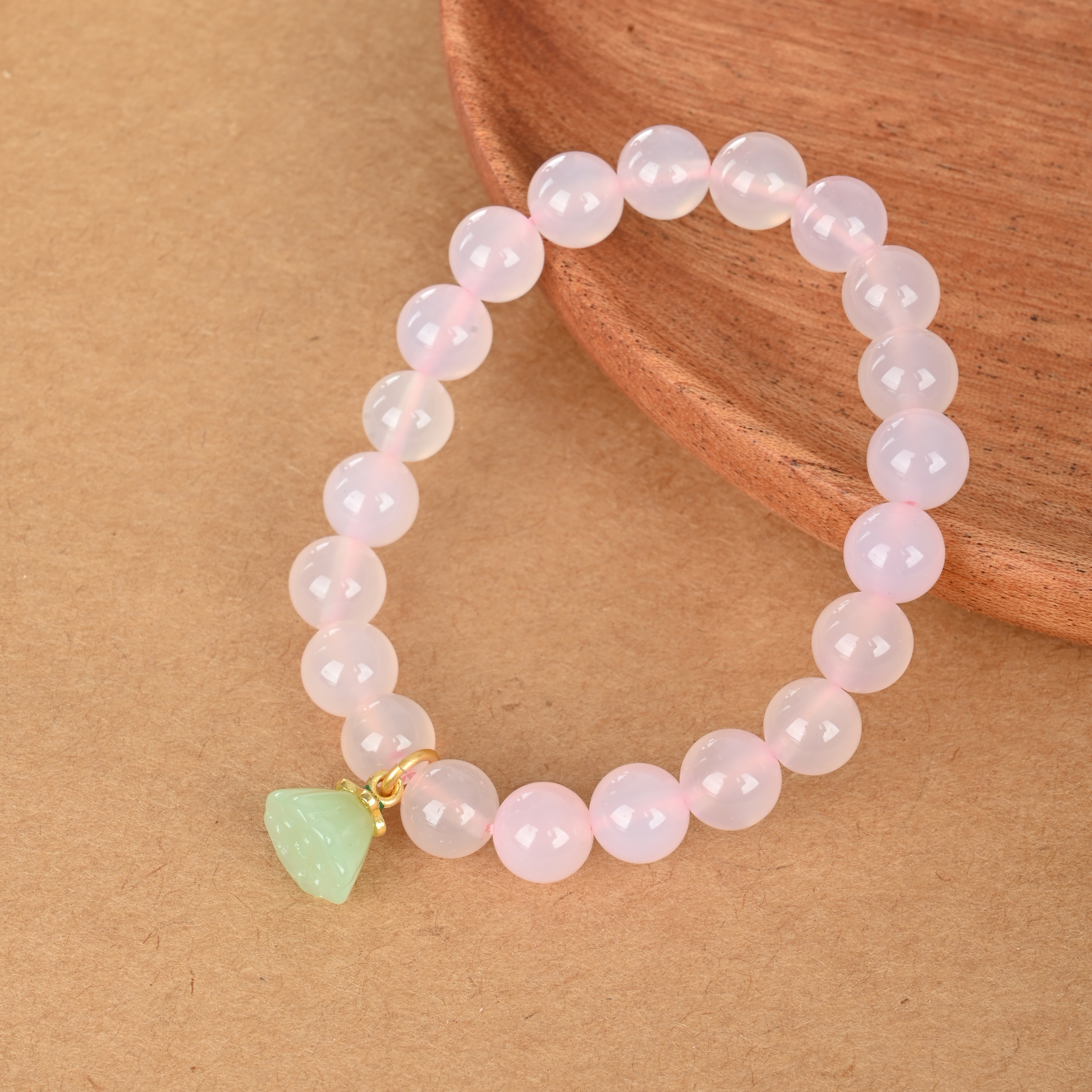 Horse Powder Bracelet Single Ring Female Buddhist Beads String Scenic Spot Hot Jewelry Wholesale Specification drawing