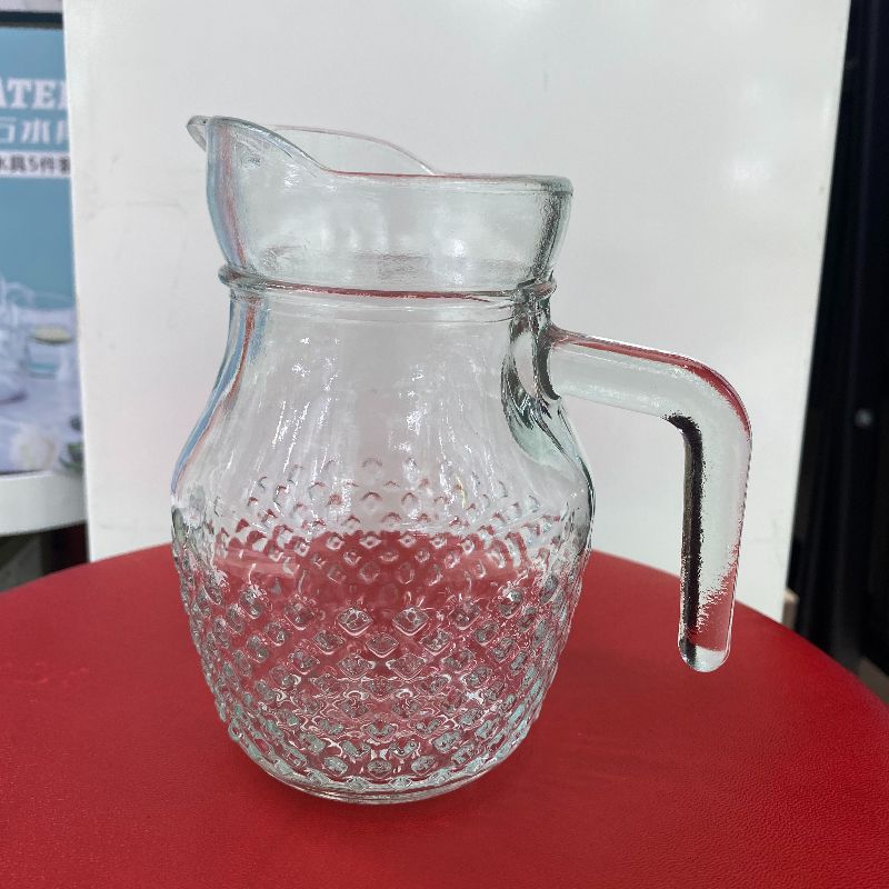 加厚洋酒小扎壶 玻璃调酒器 KTV白酒红酒分酒器分酒壶醒酒器500ml白底实物图