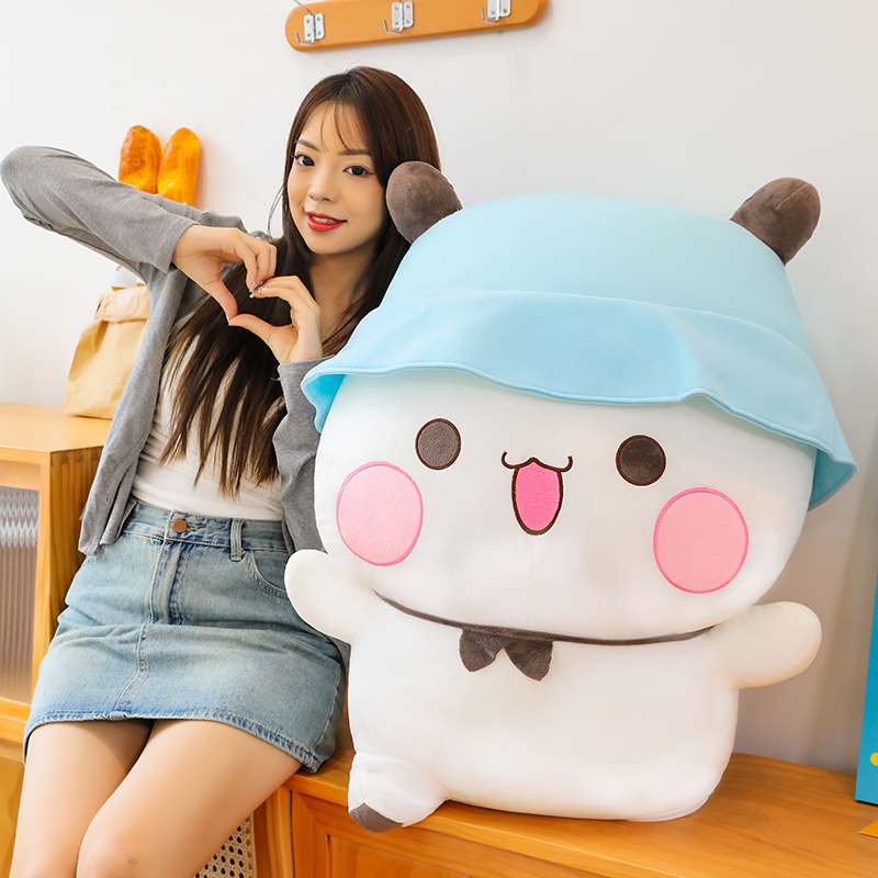 Plush panda emoji figurines, 2D anime merchandise, throw pillows, cartoon plush cushions, birthday gifts Application Scenario