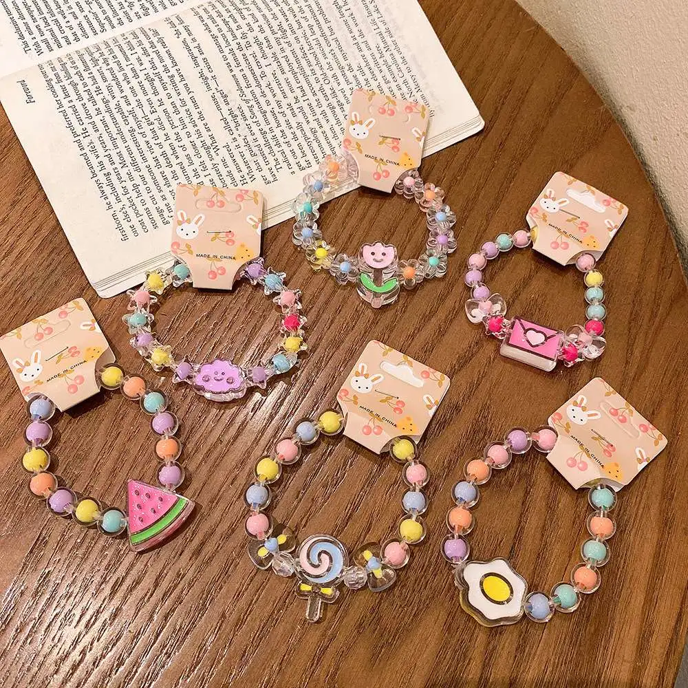 2024 Trendy children's jewelry, small rings, white jade Bodhi prayer beads, children's toys, papap ruler accessories, children's accessories, fun and fashionable new bracelets, children's 2024 trend detail image 5