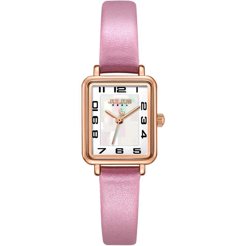 Yiwu Quality product: Korean JULIUS women's leather strap waterproof fashionable white-collar quartz watch JA-1456 Specification image