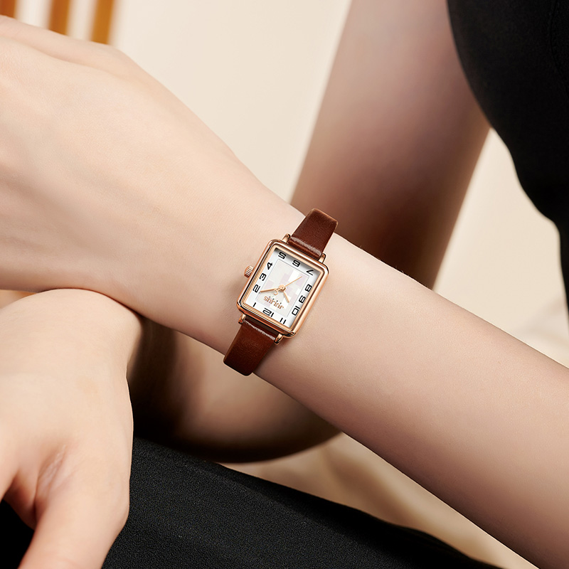Yiwu Quality product: Korean JULIUS women's leather strap waterproof fashionable white-collar quartz watch JA-1456 Item Picture
