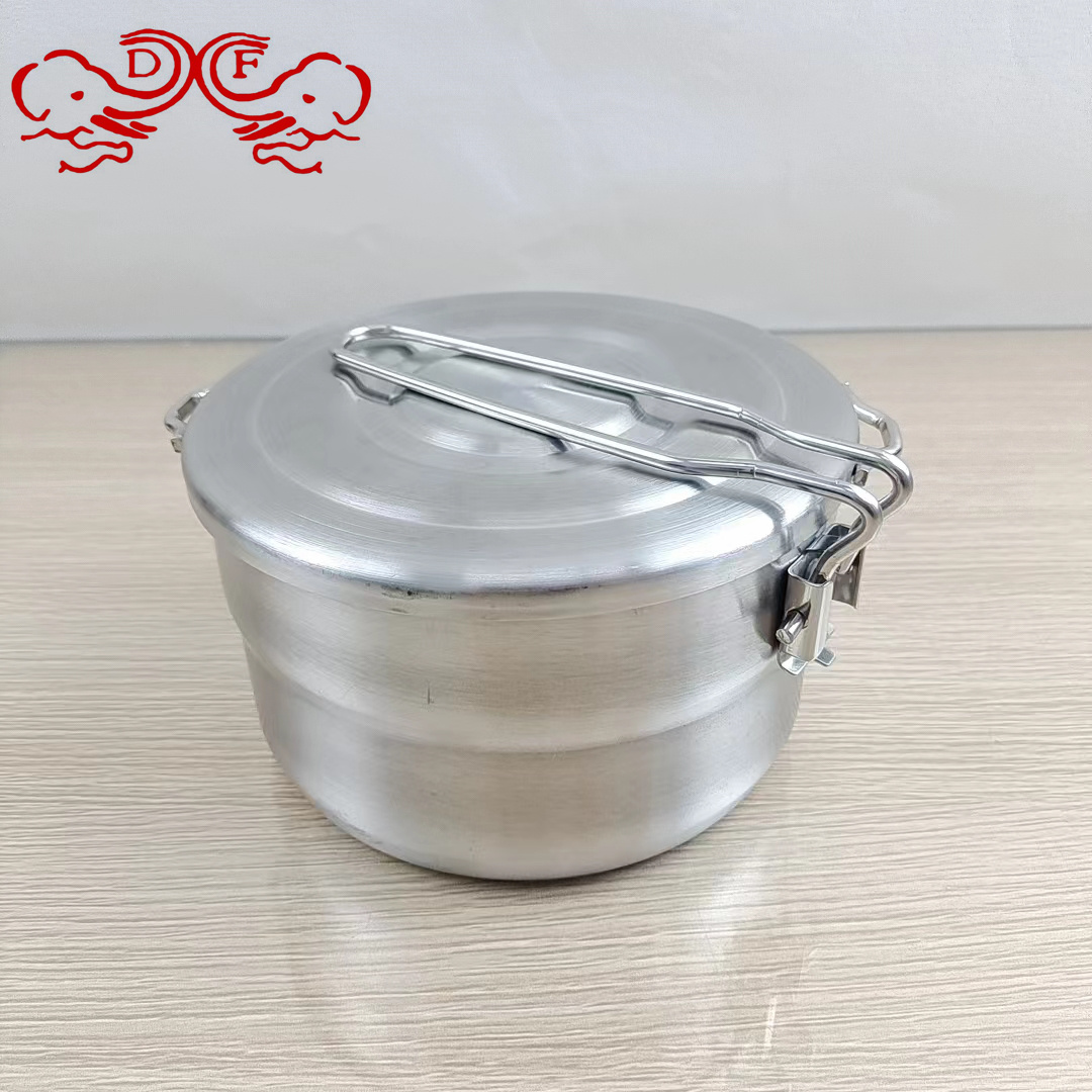 DF99230 Outdoor camping bento pot, 304 stainless steel cooking pot, folding single-handle lunch box, bento box, DF TRADINGHOUSE Application Scenario