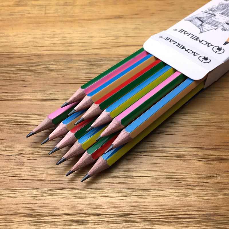 ACMELIAE Color Striped HB Dipped Pencil Hexagonal 43512 Application Scenario