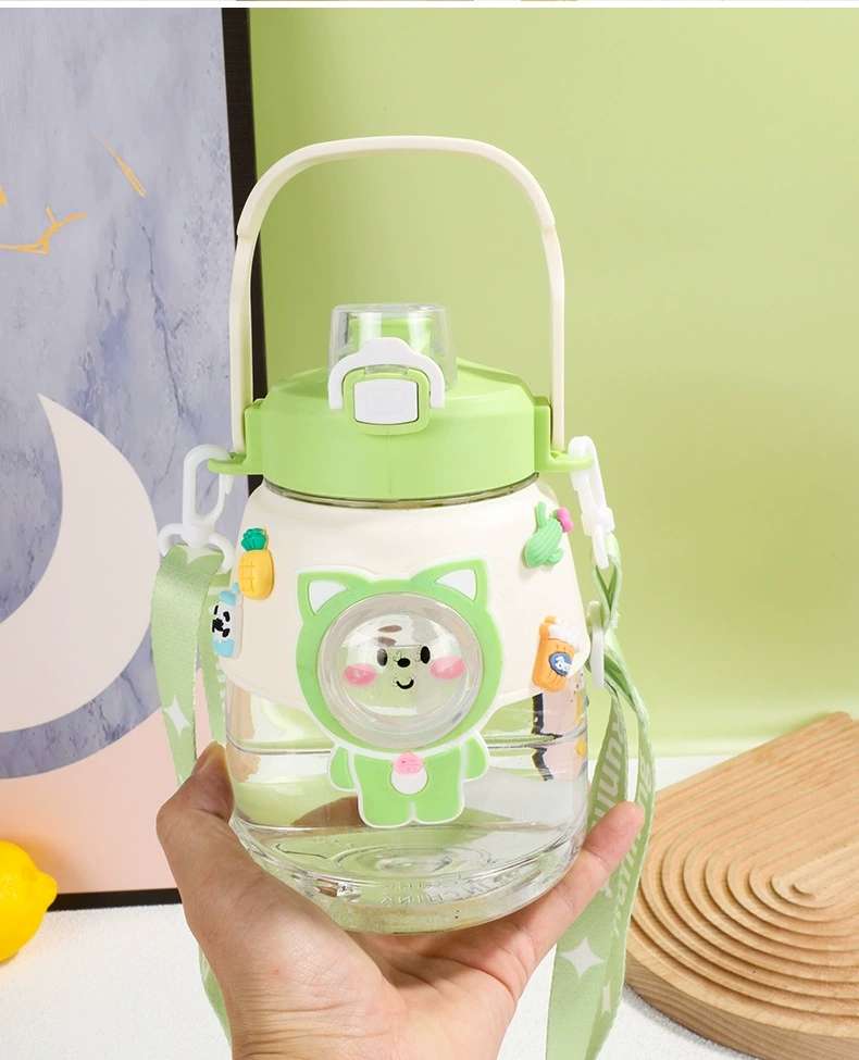 H164-HY090 Children's large-belted Cup Space Capsule Cartoon large-capacity sealed student water cup Portable and cute water cup detail image 8