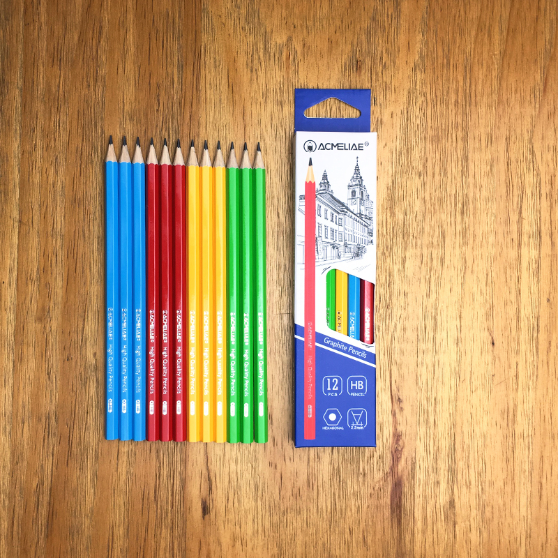 ACMELIAE Color Coating HB Pencil Hexagonal 43513 Specification drawing