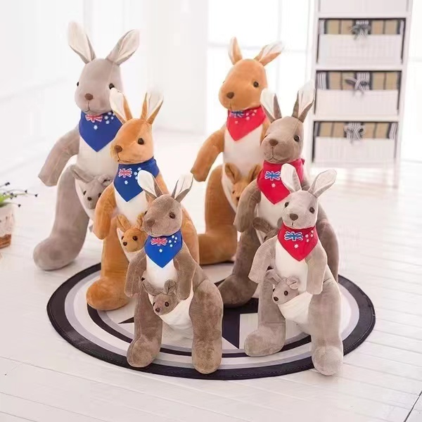 Animal plush toys, cute Australian kangaroo dolls, event gifts, mother and child mouse dolls pic 2