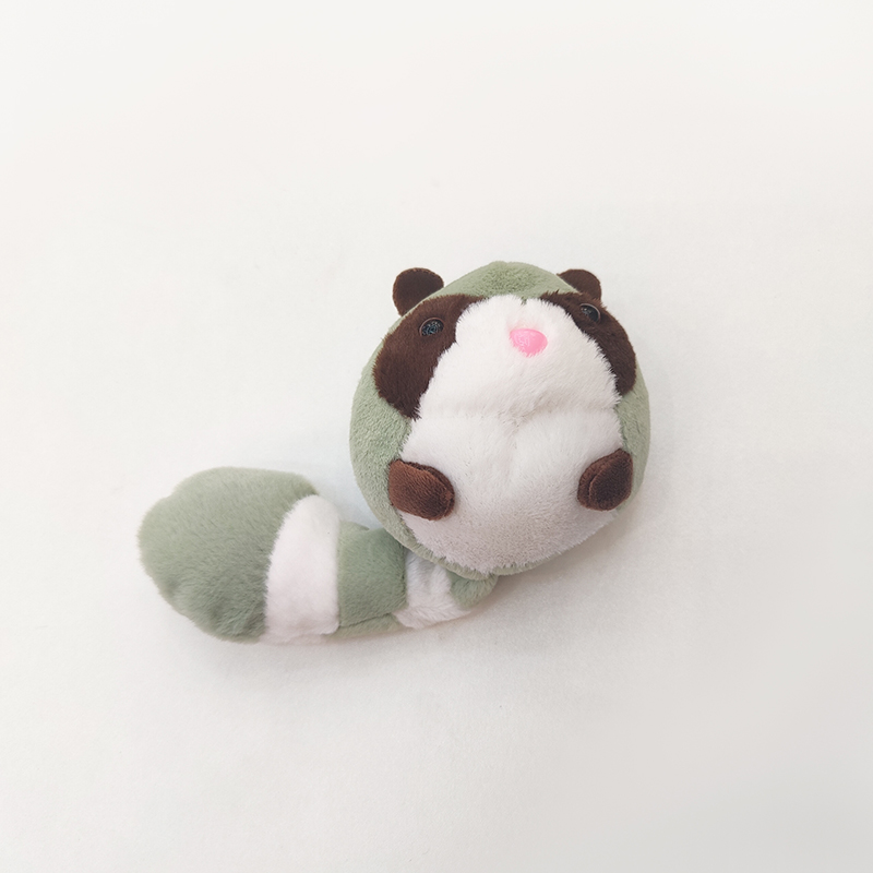 Cute long-tailed round squirrel plush toy, schoolbag pendant, cartoon creative keychain plush toy, mouse toy gift Specification image
