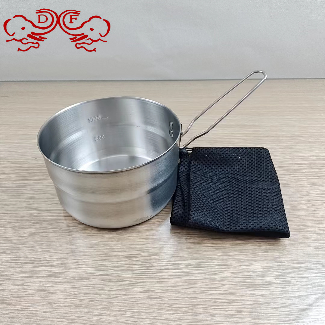 DF99230 Outdoor camping bento pot, 304 stainless steel cooking pot, folding single-handle lunch box, bento box, DF TRADINGHOUSE details Picture