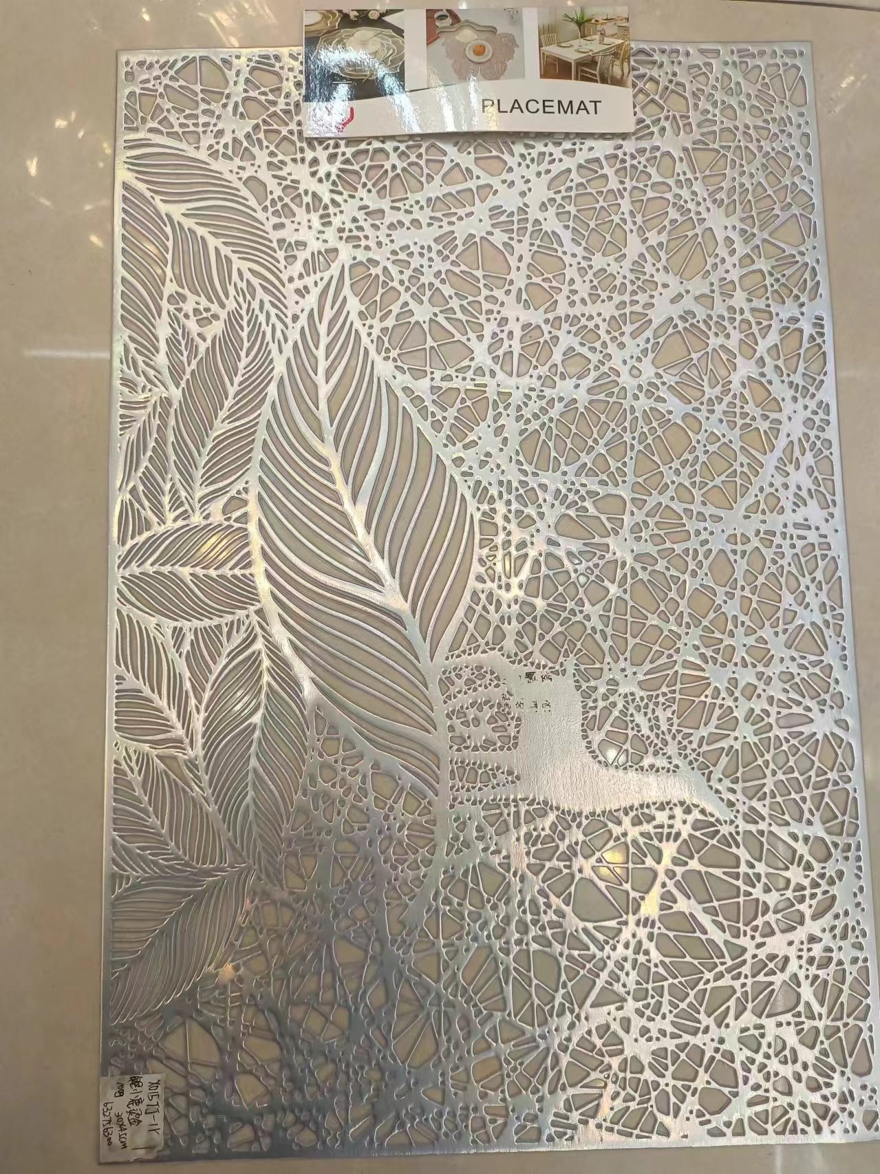 pvc Teslin Western hot stamping placemat heat insulation mat simple placemat PVC bowl mat manufacturers directly supplied