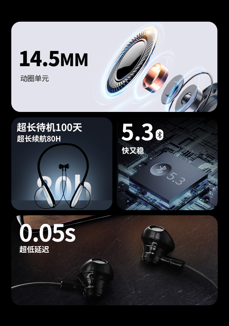 数码科技新潮流 蓝牙耳机无线音质卓越 电脑手机通用配件 轻便便携音乐享受详情图2