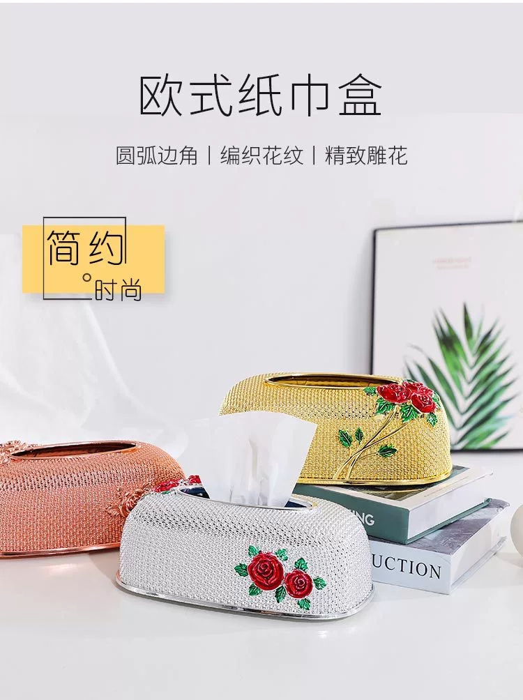 Tissue box, high-end and light luxury living room, new high-end acrylic waterproof, hotel office dining table decoration detail image 7