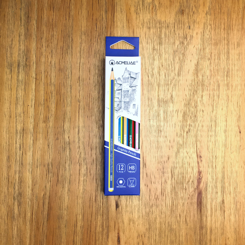 ACMELIAE Color Striped HB Dipped Pencil Hexagonal 43512 full figure