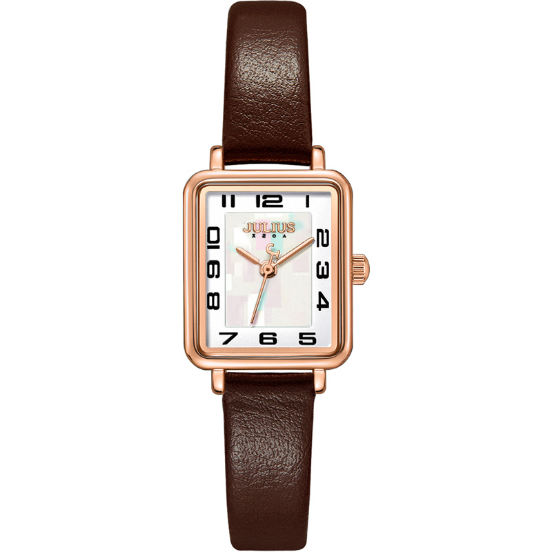 Yiwu Quality product: Korean JULIUS women's leather strap waterproof fashionable white-collar quartz watch JA-1456 Application Scenario