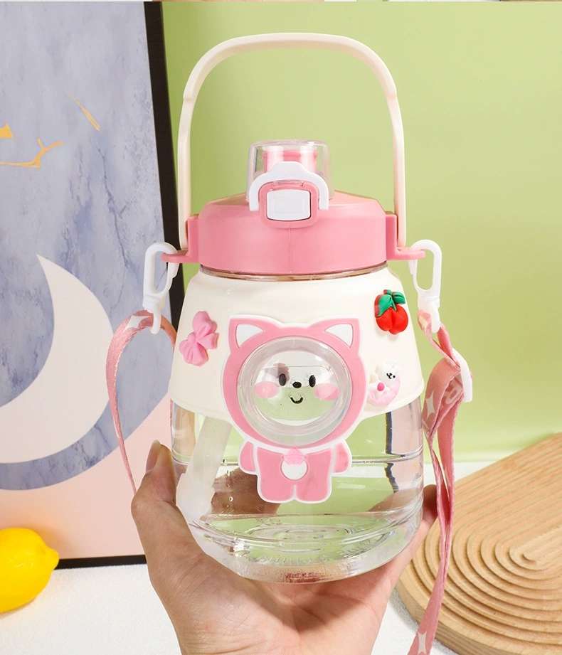 H164-HY090 Children's large-belted Cup Space Capsule Cartoon large-capacity sealed student water cup Portable and cute water cup detail image 11