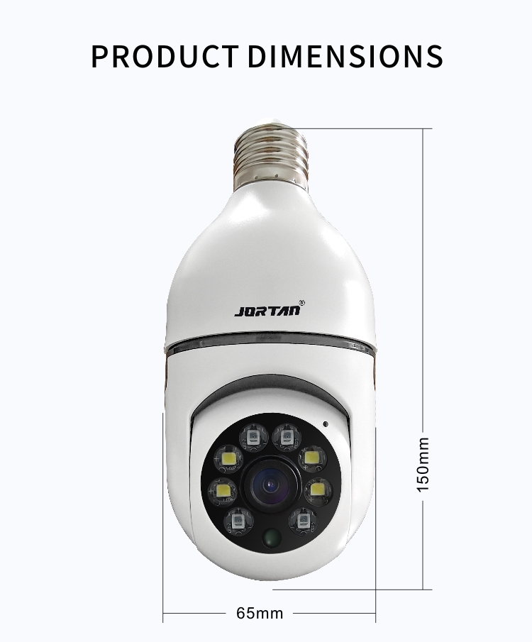 乔泰JT-8177HXM 网络监控200万 E27螺口双光源 灯泡形智能家居户外安全网络监控防水迷你详情1