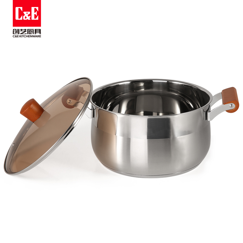 C&E Creative Steamer 304 stainless steel, double-layer multi-functional pot with top steaming and bottom boiling, large-capacity soup pot, kitchenware for home use pic 8