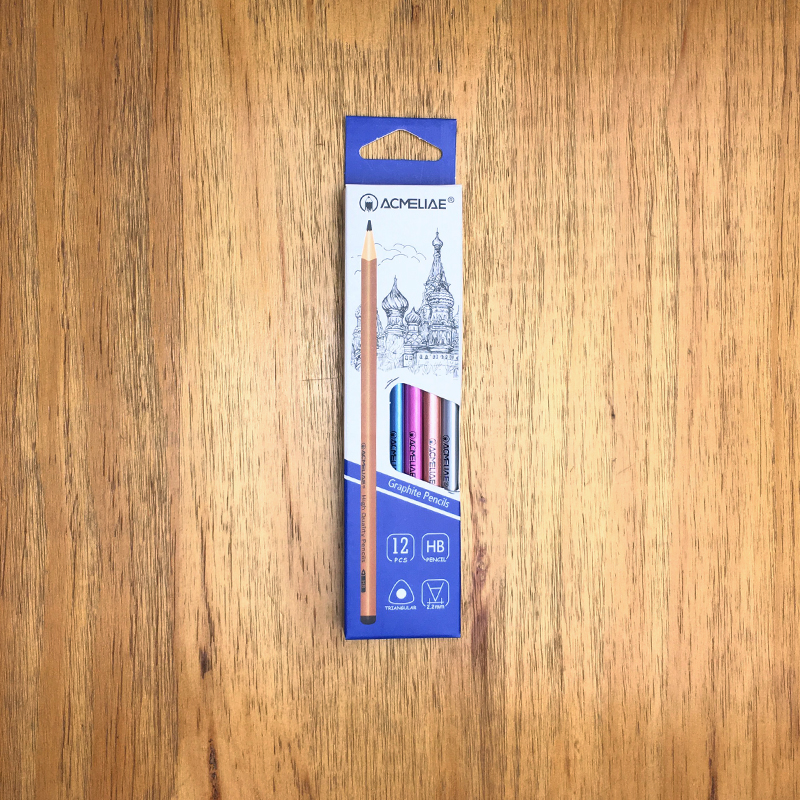 ACMELIAE Metallic Coating HB Dipped Pencil Triangular 43517 full figure