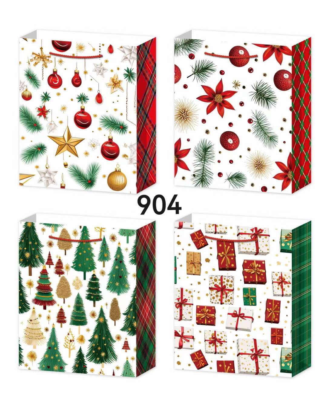 圣诞纸袋 圣诞礼品袋 圣诞礼盒袋 圣诞手提袋 外贸产品图