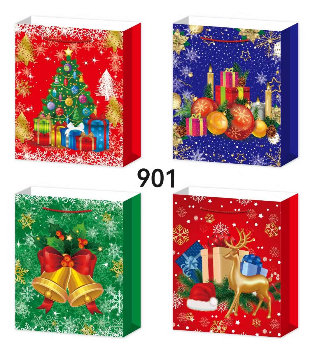 圣诞纸袋 圣诞礼品袋 圣诞礼盒袋 圣诞手提袋 外贸详情图9