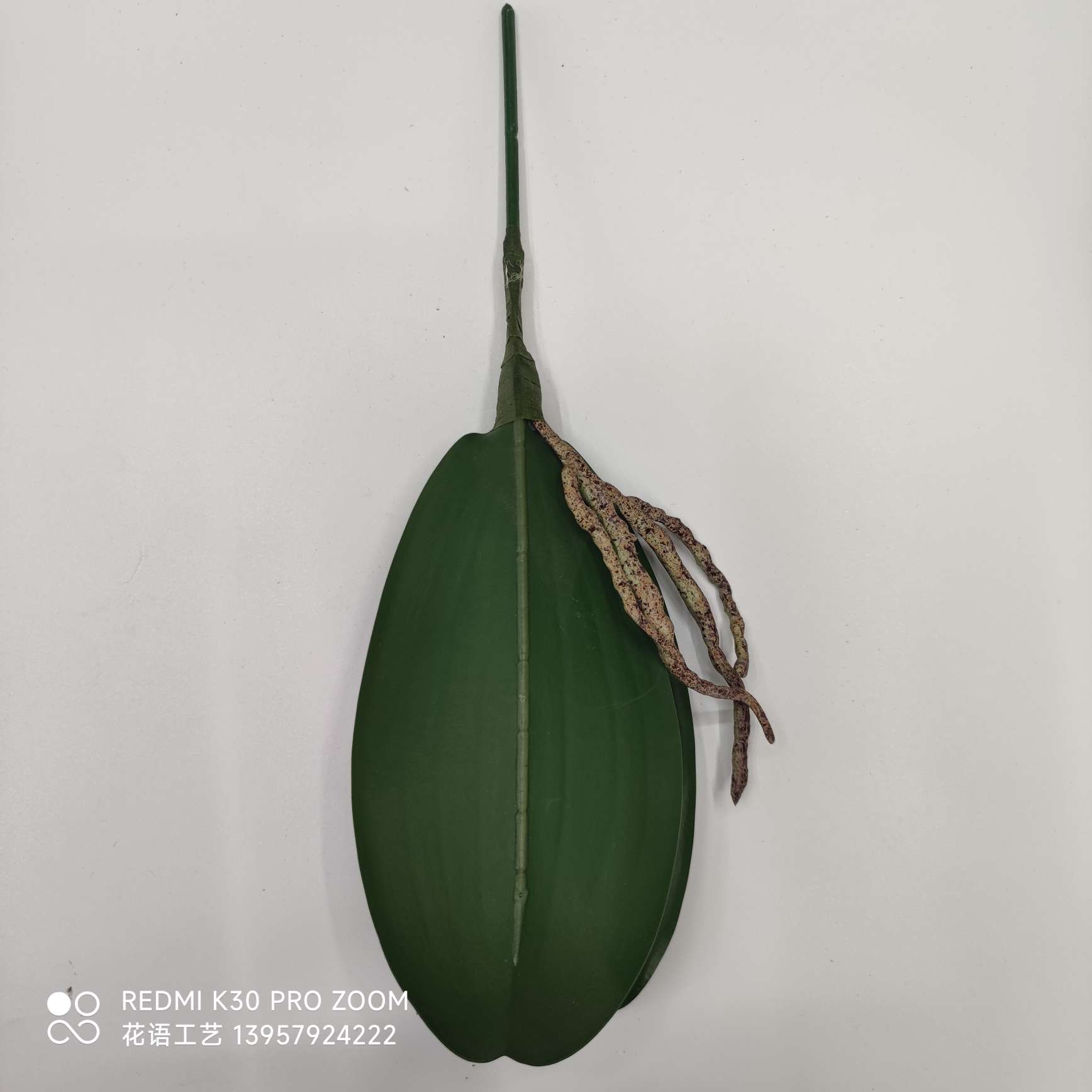Artificial flower Phalaenopsis leaves, soft material leaves, EV leaves, home artificial flowers, hotel decorative green plants wholesale detail image 4