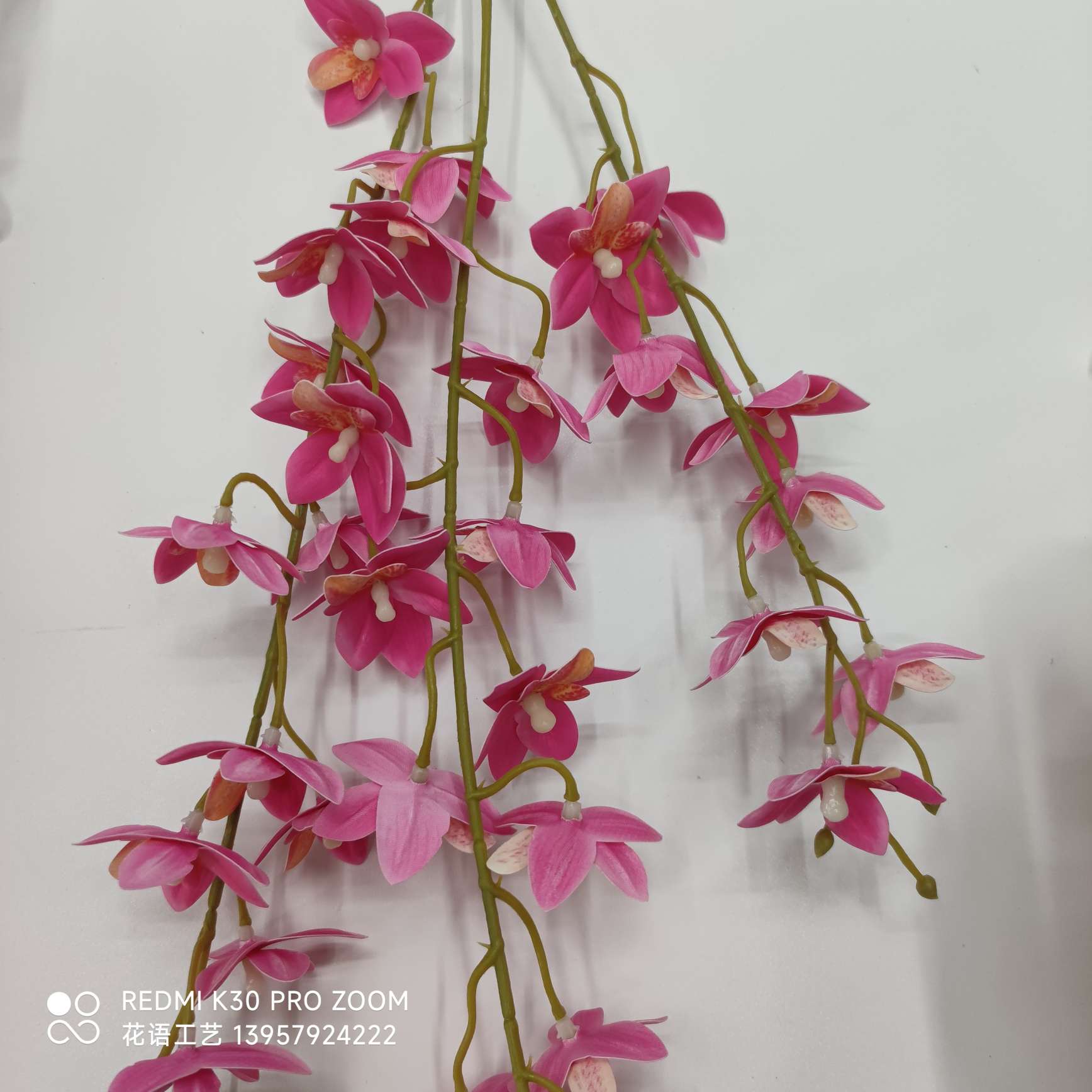 High-end artificial orchids, East Asian orchids, dendrobium, small national orchid, Wenxin orchid, wedding living room, hotel flowers, decorative flowers detail image 4