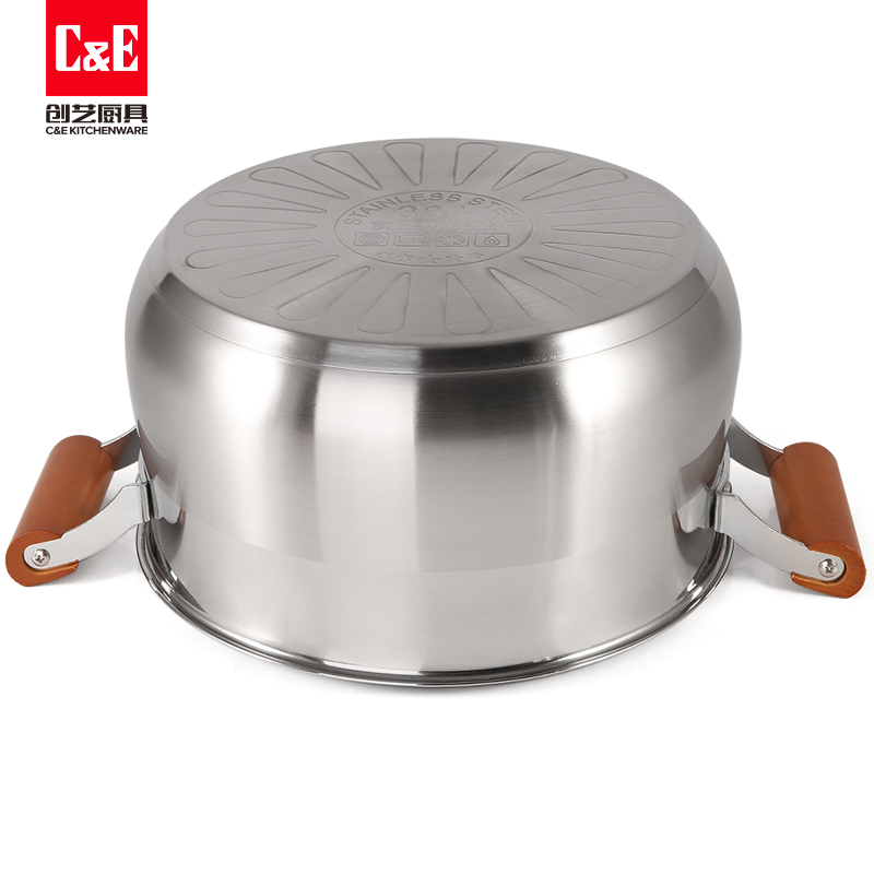 C&E Creative Steamer 304 stainless steel, double-layer multi-functional pot with top steaming and bottom boiling, large-capacity soup pot, kitchenware for home use pic 13