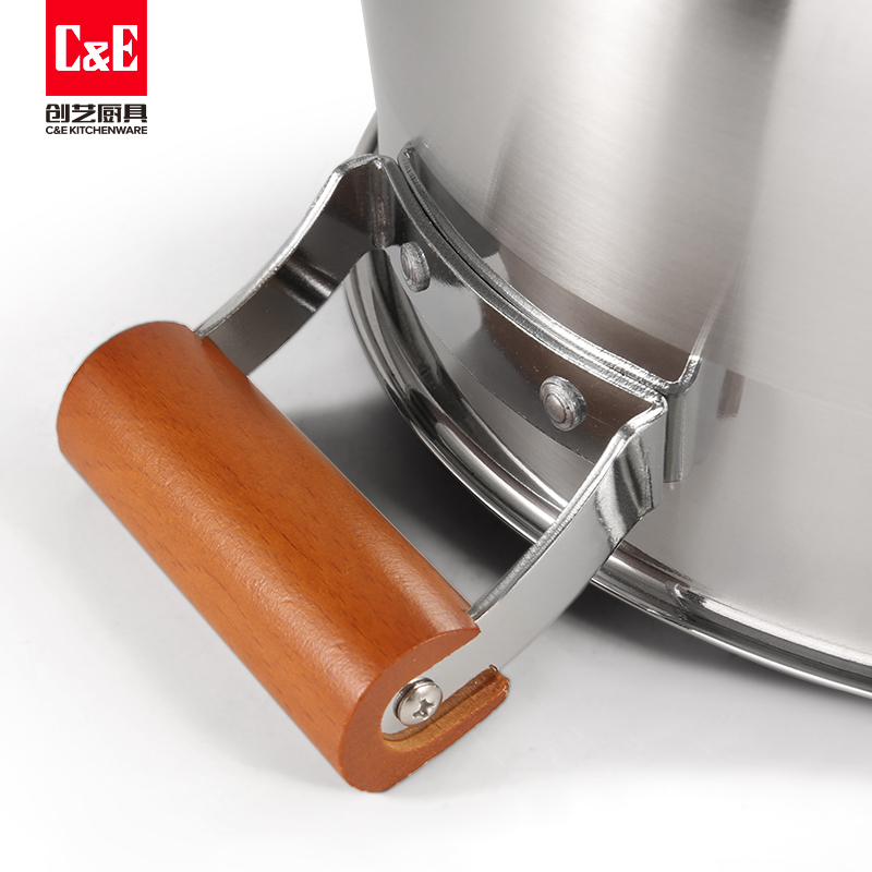 C&E Creative Steamer 304 stainless steel, double-layer multi-functional pot with top steaming and bottom boiling, large-capacity soup pot, kitchenware for home use pic 14