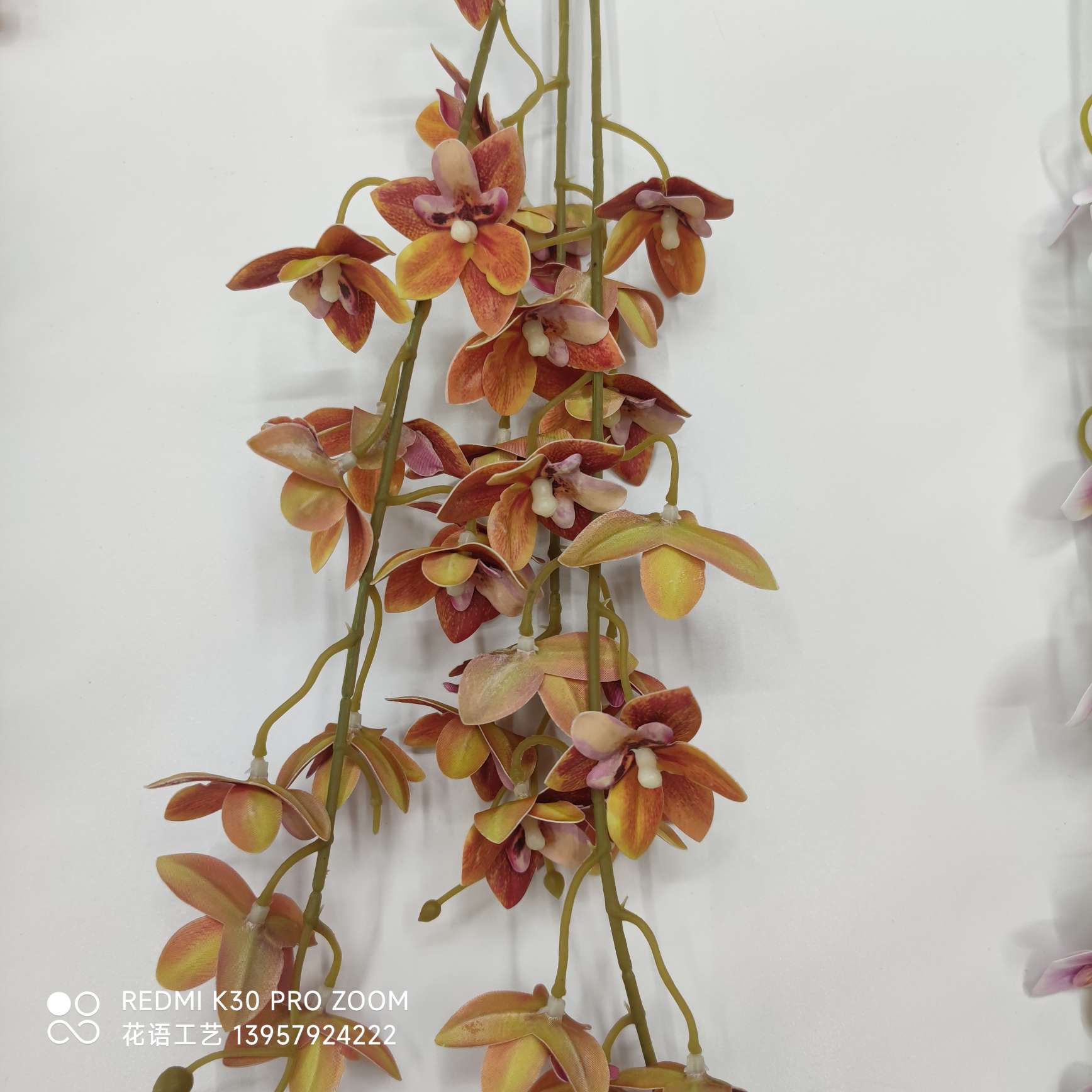 High-end artificial orchids, East Asian orchids, dendrobium, small national orchid, Wenxin orchid, wedding living room, hotel flowers, decorative flowers detail image 6