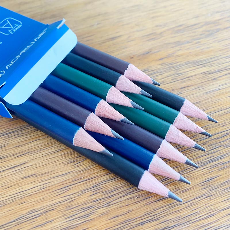 ACMELIAE Color Coating 2B Dipped Pencil Round 43514 details Picture