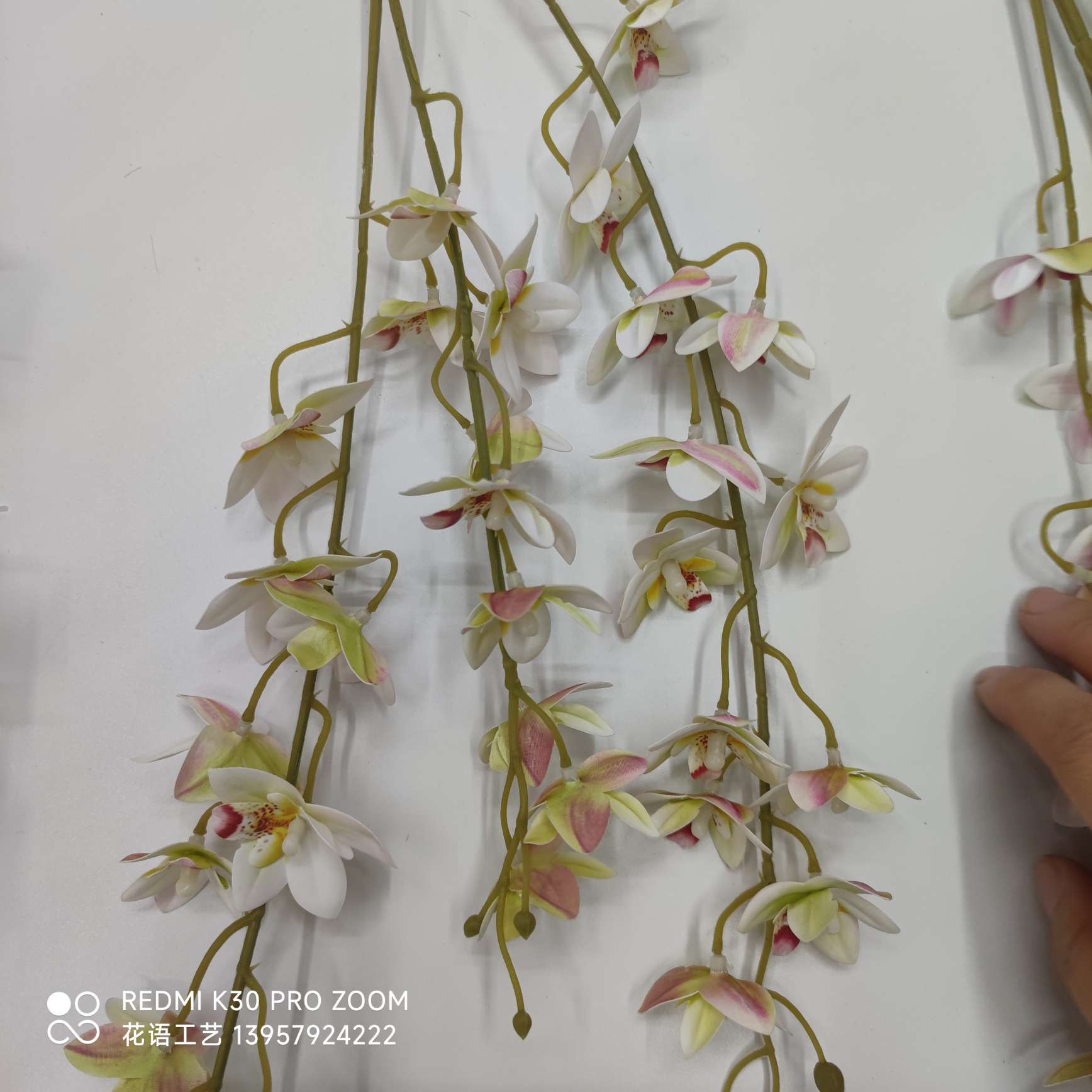 High-end artificial orchids, East Asian orchids, dendrobium, small national orchid, Wenxin orchid, wedding living room, hotel flowers, decorative flowers detail image 3