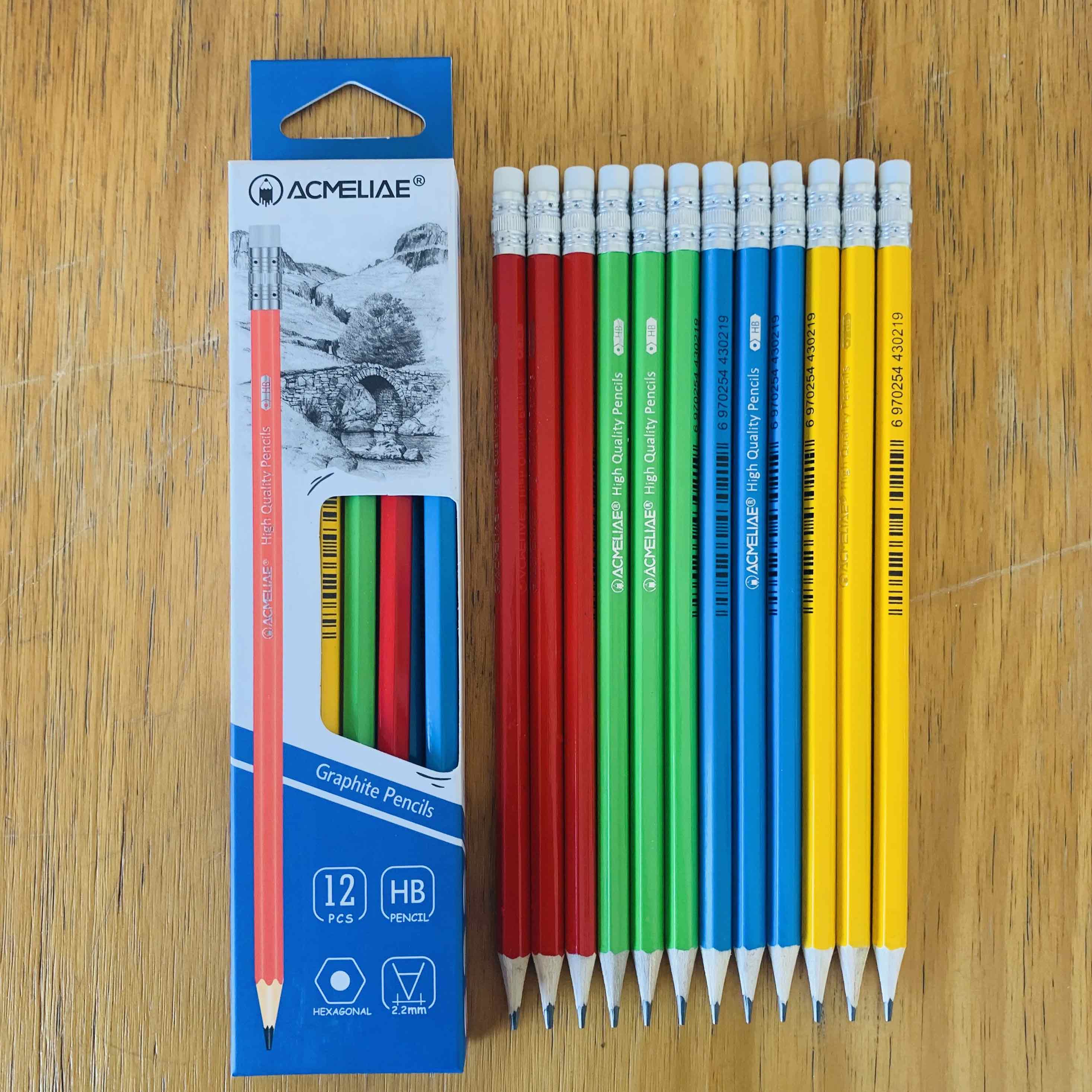 ACMELIAE Color Coating HB Pencil Hexagonal/with eraser full figure