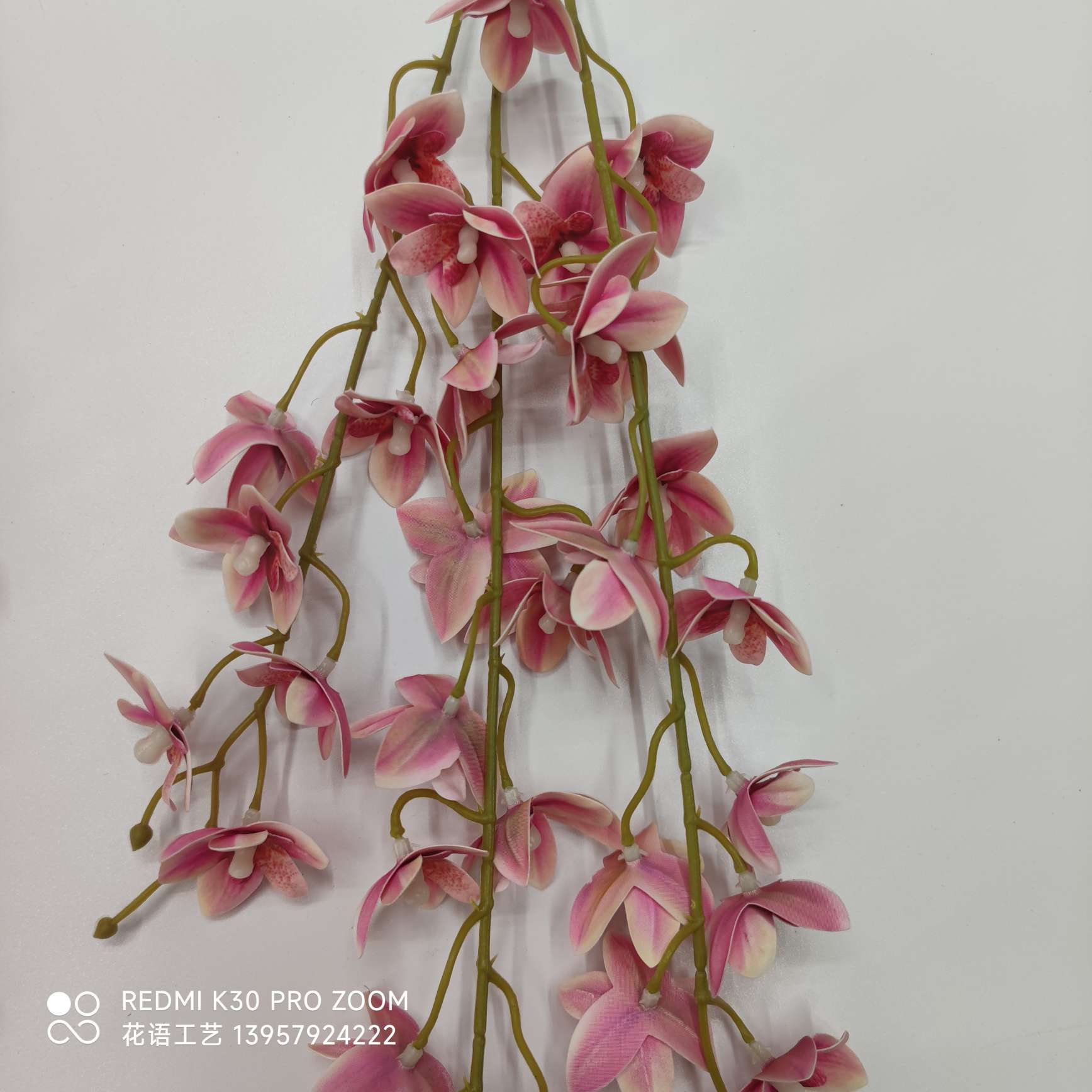 High-end artificial orchids, East Asian orchids, dendrobium, small national orchid, Wenxin orchid, wedding living room, hotel flowers, decorative flowers detail image 8