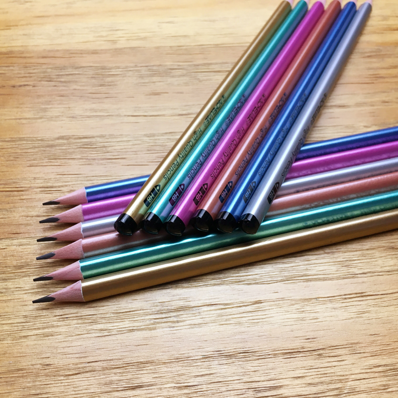 ACMELIAE Metallic Coating HB Dipped Pencil Triangular 43517 Item Picture