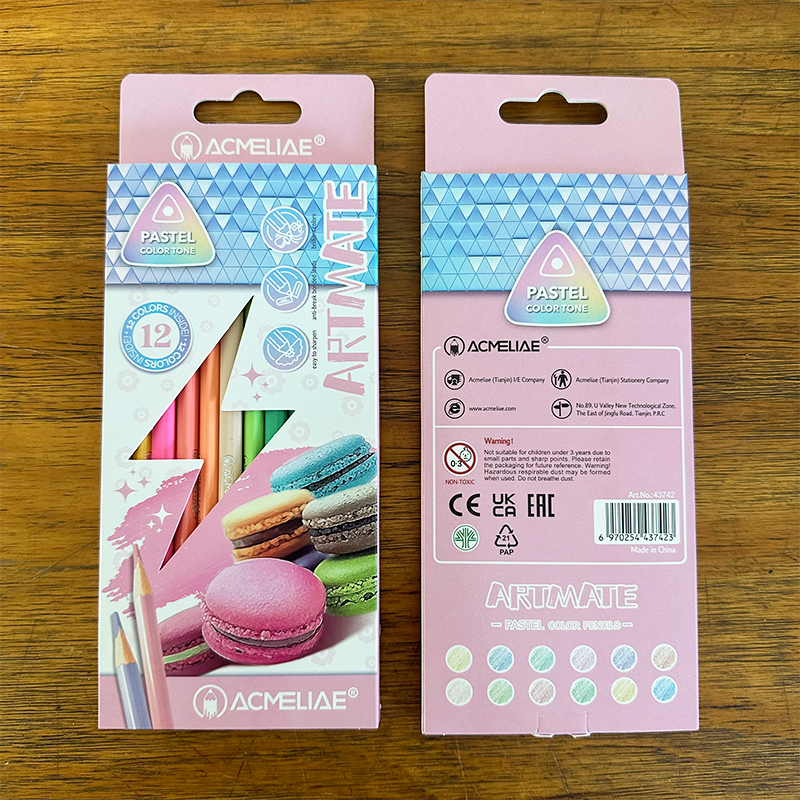 ACMELIAE 7”12 Pcs Pastel color pencils full figure