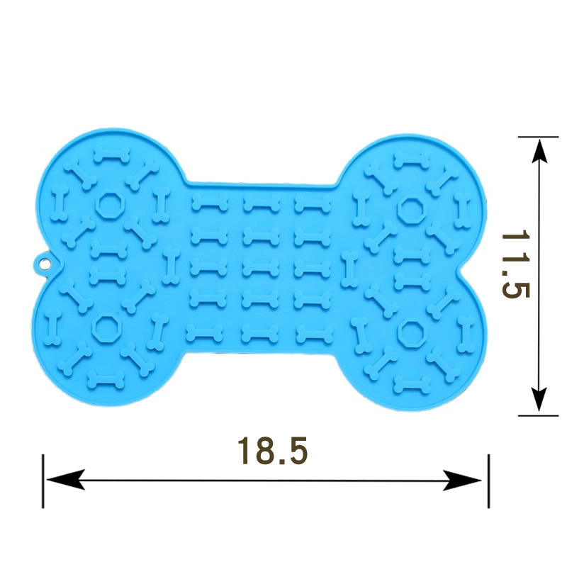 Silicone Dog Lick Mat Suction Cups Lick Mat Slow Feeder 白底实物图