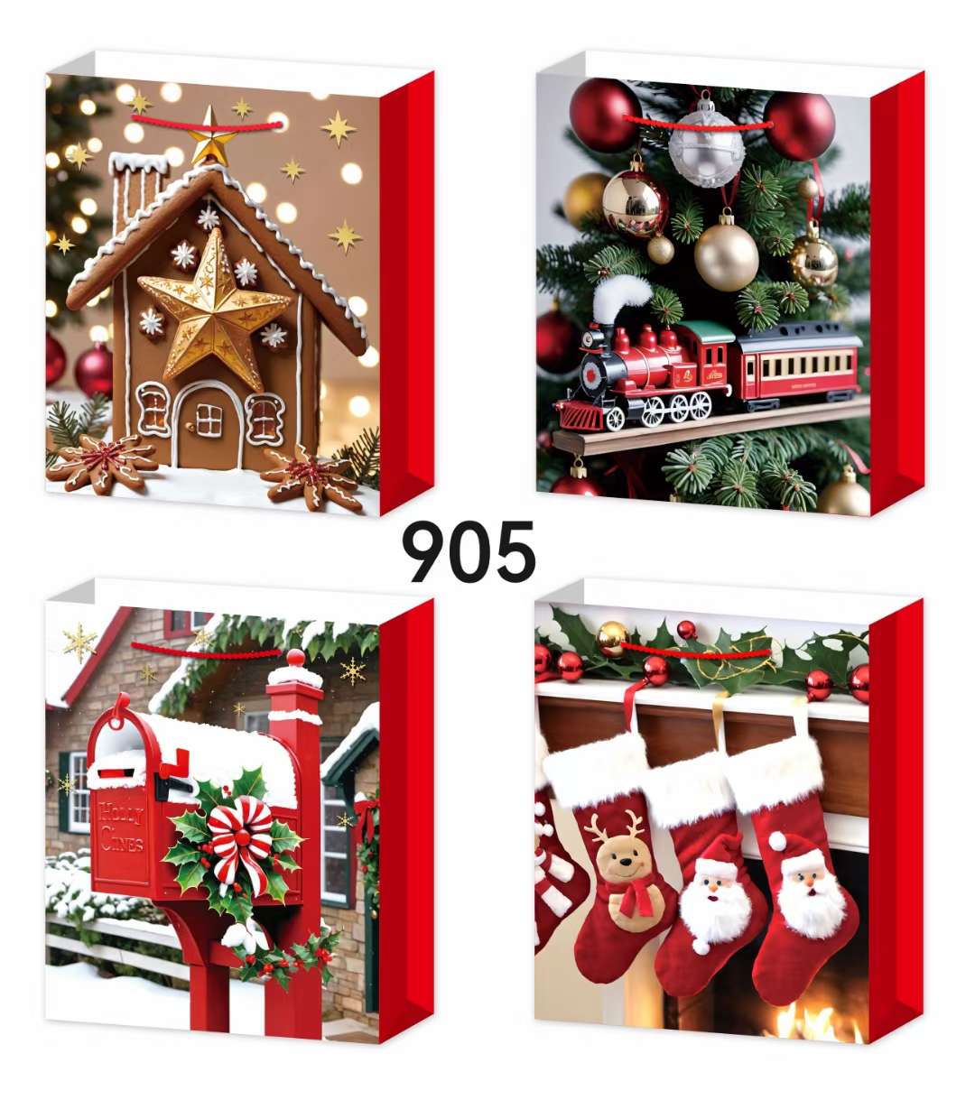 圣诞纸袋 圣诞礼品袋 圣诞礼盒袋 圣诞手提袋 外贸详情图5