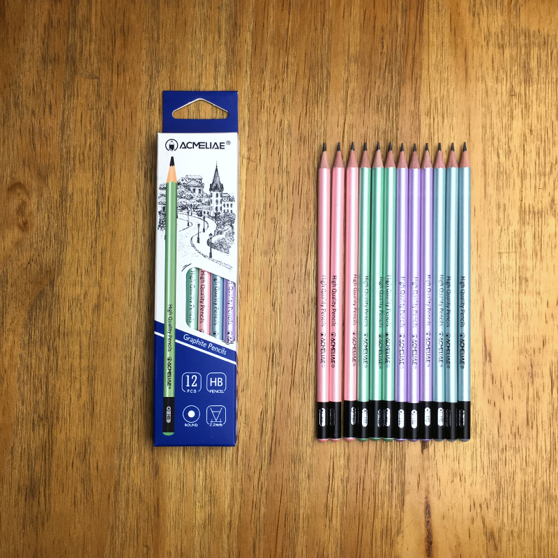 ACMELIAE Pearl Coating HB Dipped Pencil Round 43516 Specification drawing