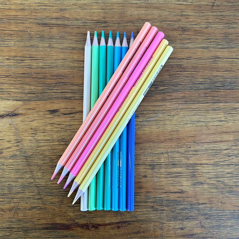 ACMELIAE 7”12 Pcs Pastel color pencils Specification drawing