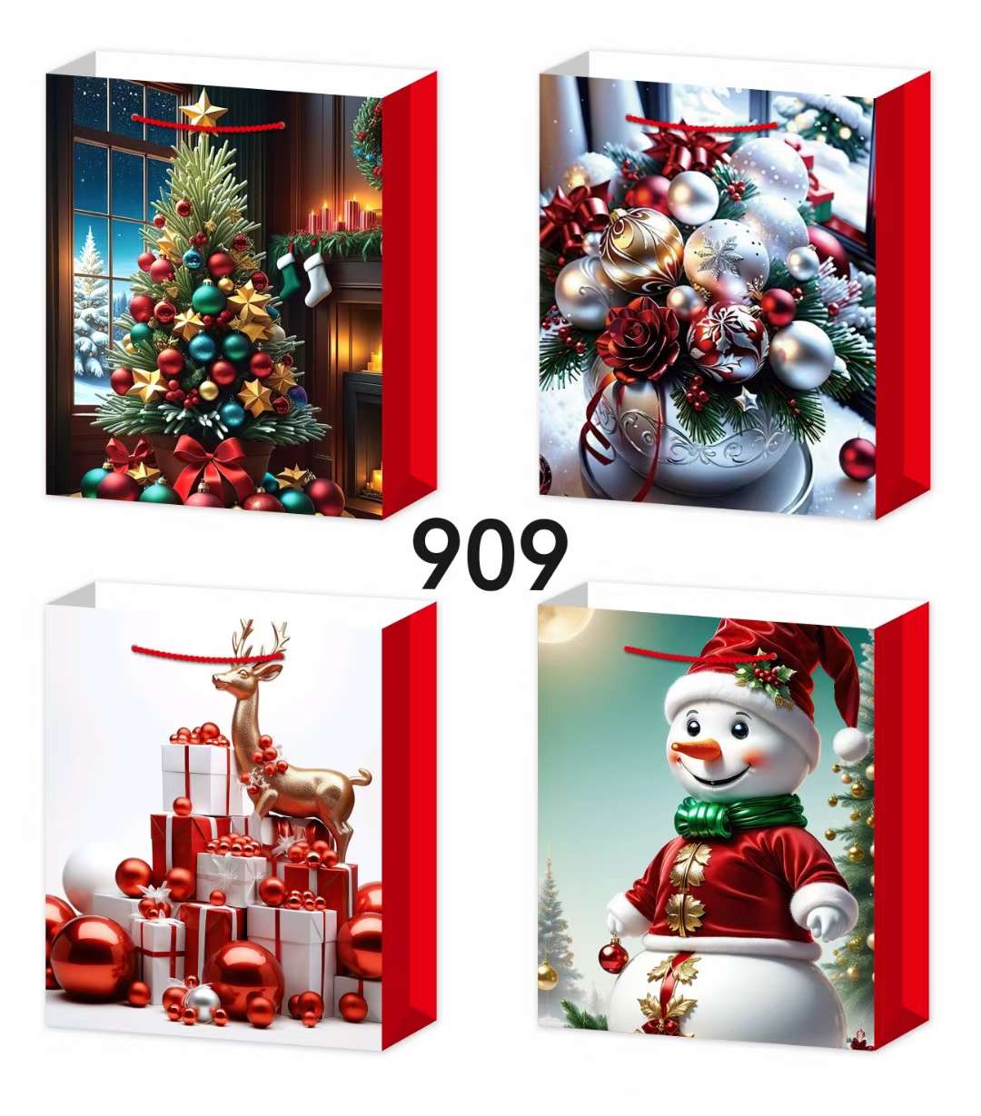 圣诞纸袋 圣诞礼品袋 圣诞礼盒袋 圣诞手提袋 外贸详情图1