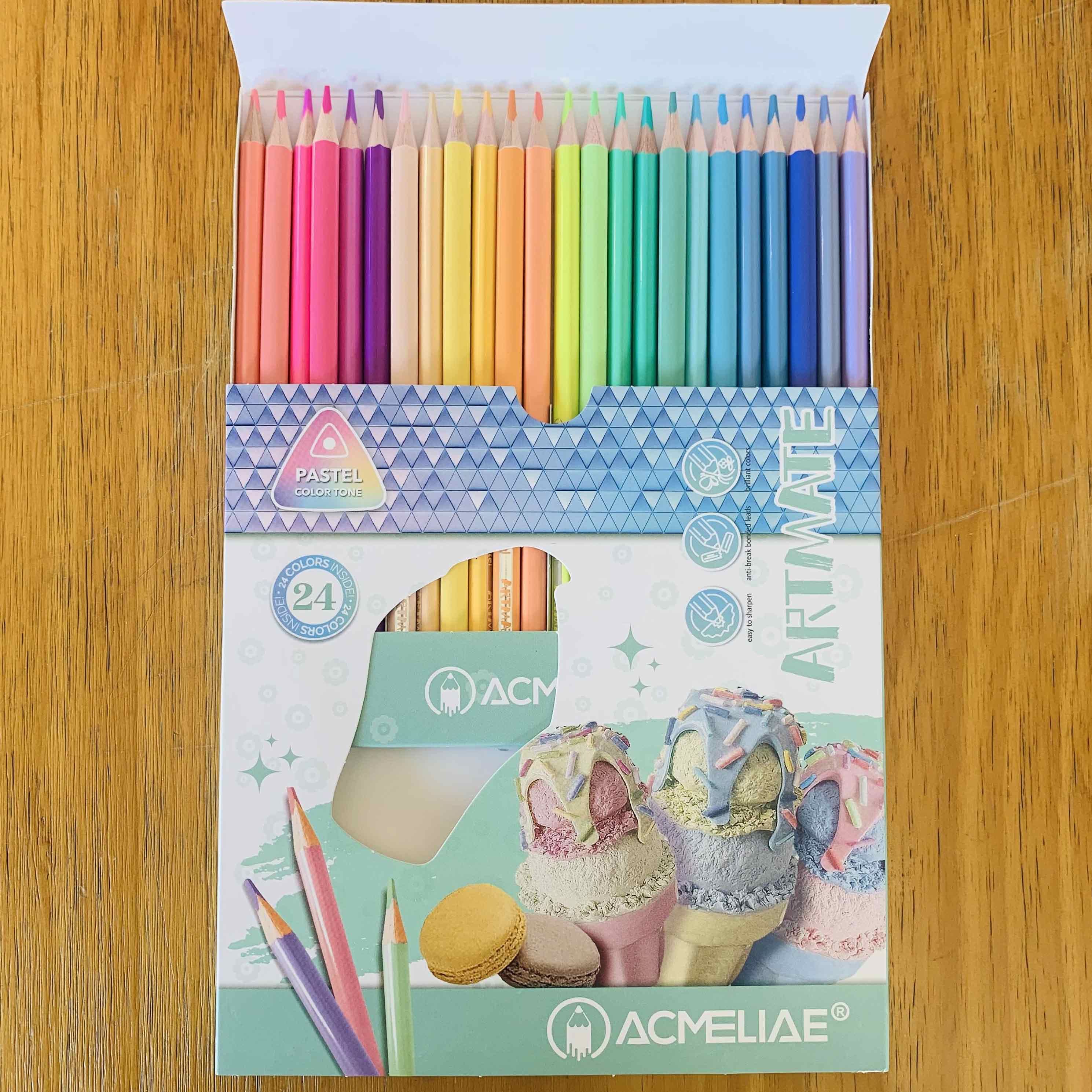 ACMELIAE 7”24 Pcs Pastel color pencils full figure