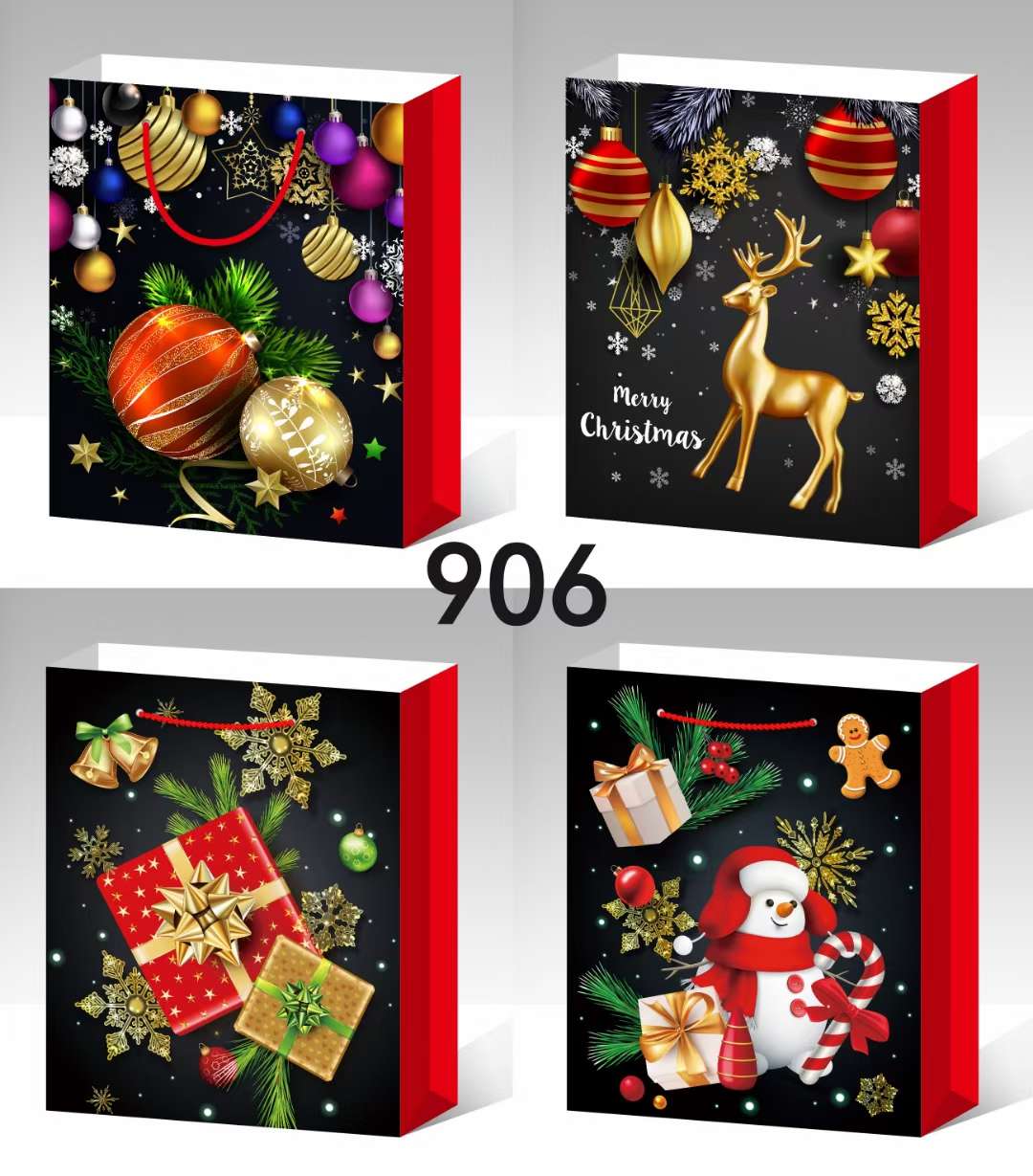圣诞纸袋 圣诞礼品袋 圣诞礼盒袋 圣诞手提袋 外贸详情图4