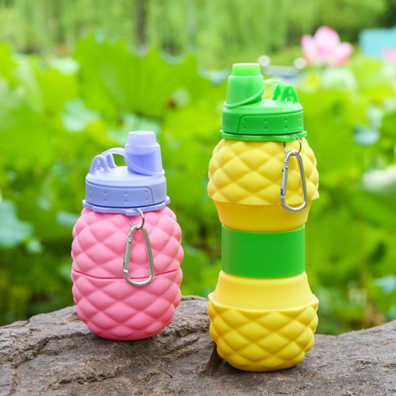 Food-grade silicone material sports water bottle and cup, portable folding water cup for outdoor mountain climbing and cycling Item Picture