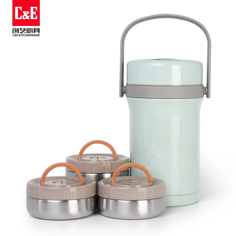 C&E Creative Japanese vacuum Pot 2.2L Large capacity insulated box Multi-functional insulated pot kitchenware for home use