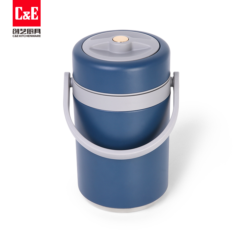 C&E Creative Vacuum Pot 2.2L large capacity 304 stainless steel insulated box multi-functional insulated pot kitchenware for home use Specification image