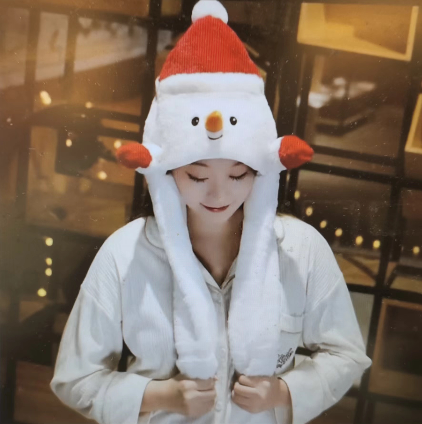 会动的帽子抖音快手网红二次元可爱气囊磁铁帽兔子女爆款耳朵